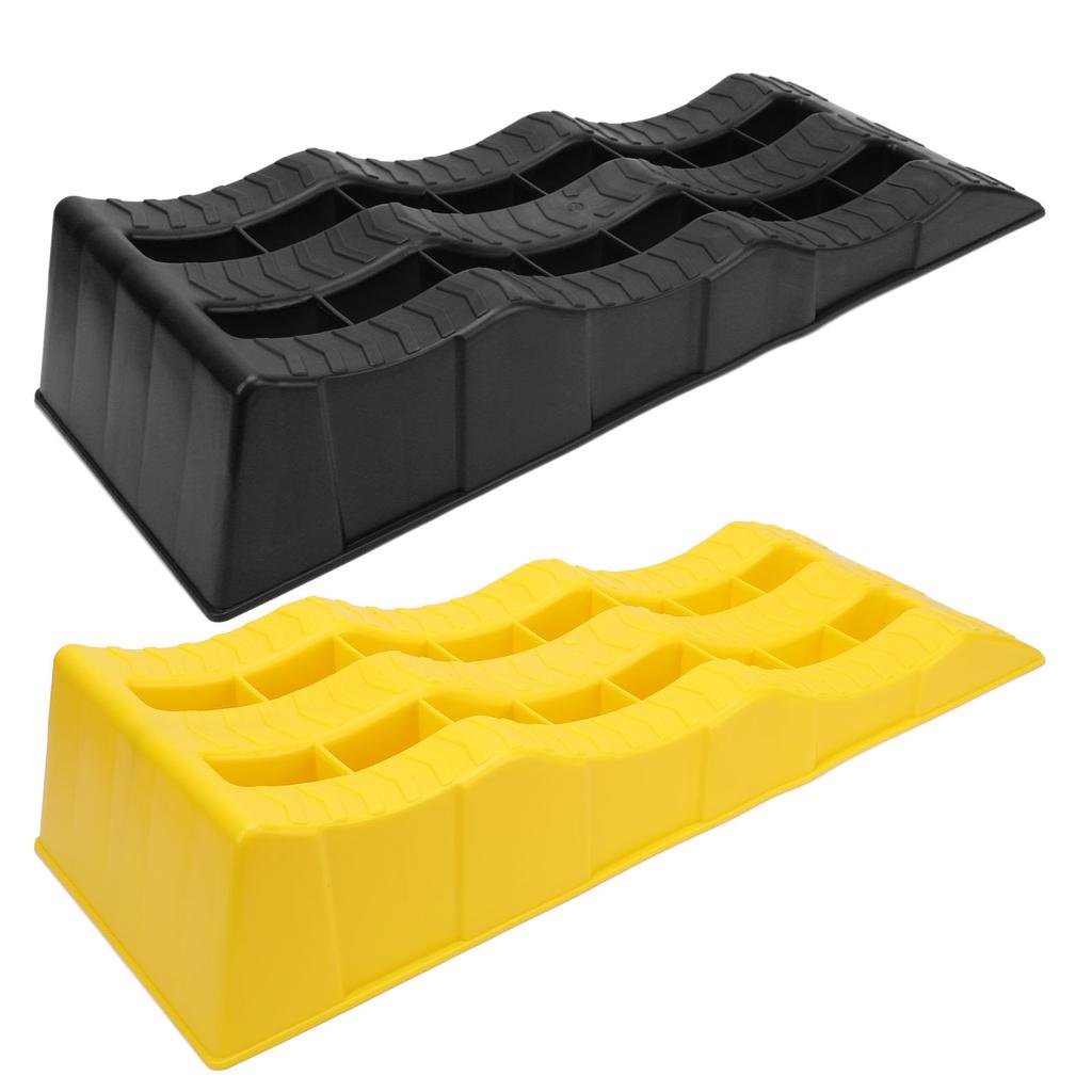 2PCS Automotive Leveling Ramp 7716LBS Capacity 3 Different Height Long Lasting Use for Travel Traile