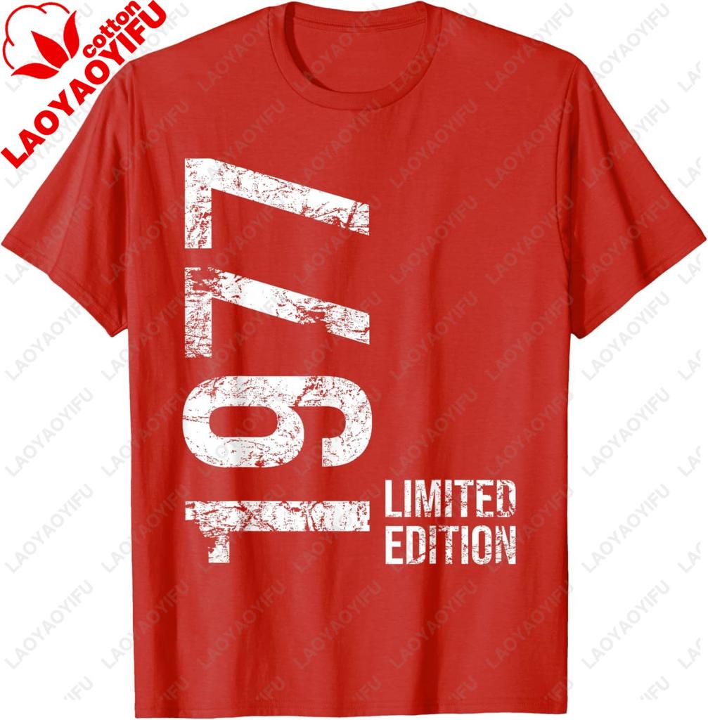 Limited Edition 70s Birthday 1977 Gifts for Unisex Unisex TShirt Casual Fashion Loose Harajuku Clothing Summer Cotton Tees
