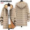 New Jacket Multi-colored Pattern Elements B1 Zipper Hooded Cardigan Thickened Winter Fleece Trendy Padded Clothes