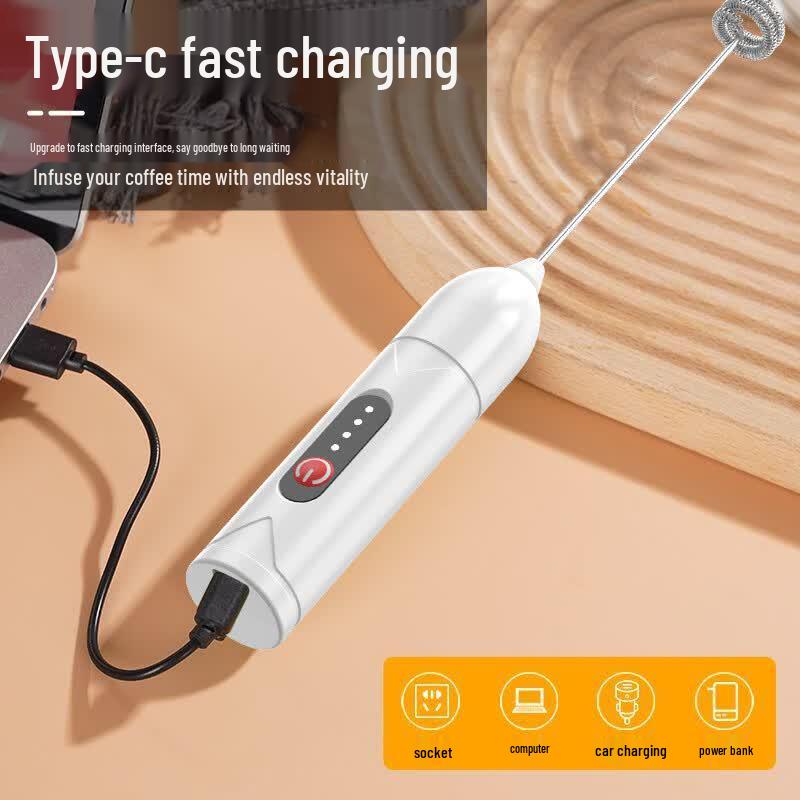 ZISIZ Rechargeable Handheld Milk Frother & Egg Beater