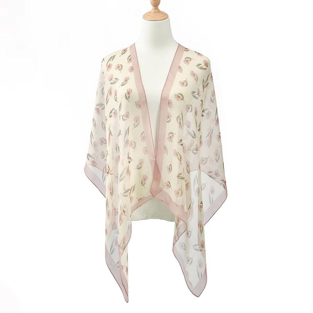 1Pcs Chiffon Georgette Silk Scarf Elegant Bandana Scarf Durable Headband Shawl Summer Beach