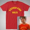 Футболка STEPHEN KING RULES стивен команда монстров смешная цитата из фильма 80-х сияние it