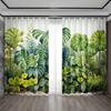 2 шт., марлевая занавеска для украшения дома, марлевая занавеска с тропическим листом, подходит для кухни, кафе, гостиной, балкона, сада