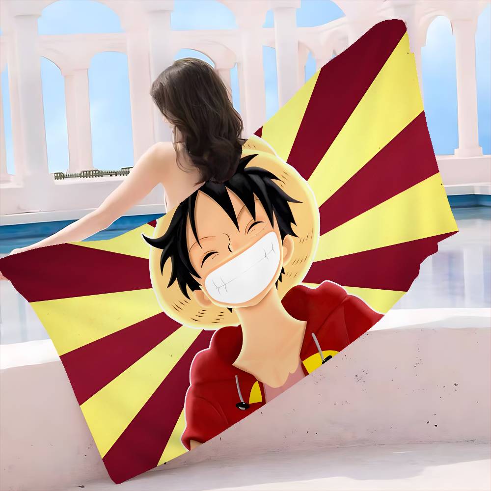 Anime O-ONE P-PIECE L-lully Beach Towel Colorful Bath Towels for Girl Microfiber Quick Dry Custom Sand Free Beach Spa Gym Pool