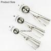 3Stainless steel cookie dough spoon for baking, cookie spoon with trigger release, ice cream spoon, baking fruit cookie spoon, cupcake spoon