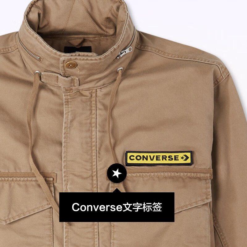 Converse Куртки Мужские Коричневые Лацкан Умеренный Рабочая одежда 10024189-A02