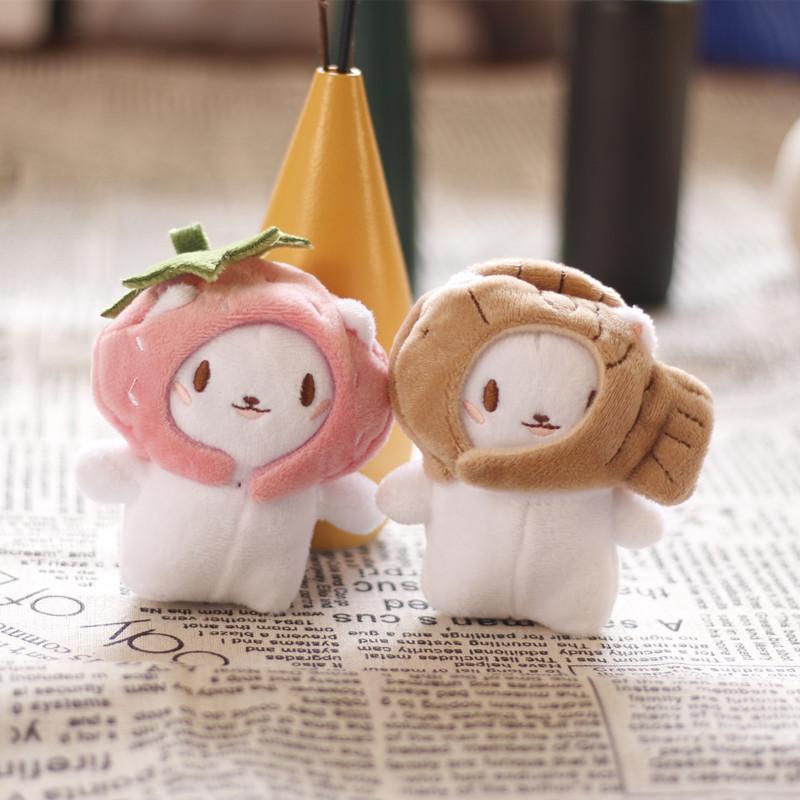 Cat Plush Doll Keychain Stuffed Toy With Pp Cotton Fill For Girl Bag Decor