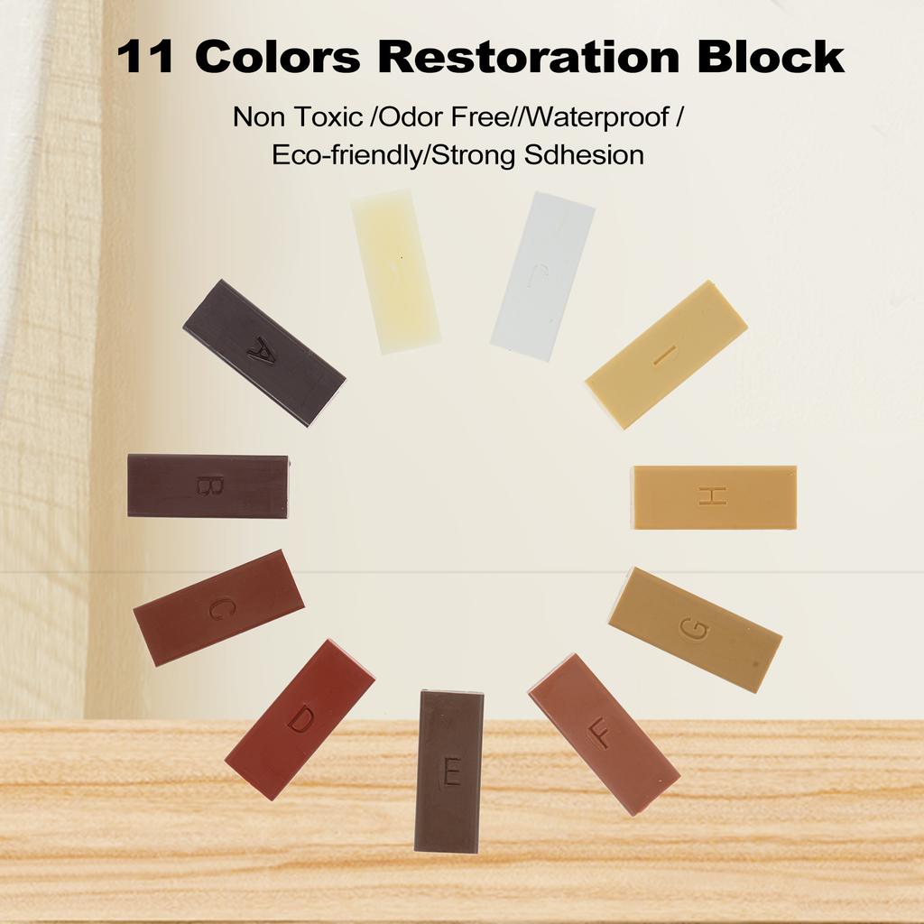 Комплект для ремонта деревянного пола Комплект для ремонта ламинированного винилового пола с 11 цветами Восстановление блока