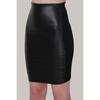 Женская кожаная юбка черная