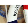 Welcome Aboard Nautical Life Lifebuoy Ring Boat Wall Hanging Home Decoration Lh