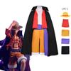 Anime Wano Country Monkey D. Luffy Cosplay Costume Trench Coat Sorts Hat Uniform Set Halloween Party Cartoon Kimono Suits