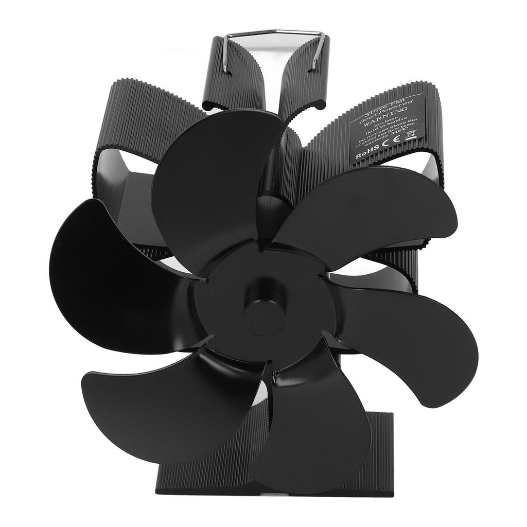 6 Blade Stove Fan Self Starting High Temperature Resistance and Energy Efficiency Heat Powered Fan