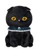 Мягкая игрушка mofusand Black Kitten Nyan Mofusand Shark Nyan BIG Большой черный кот Черный кот Черный синий 28 см прибл.