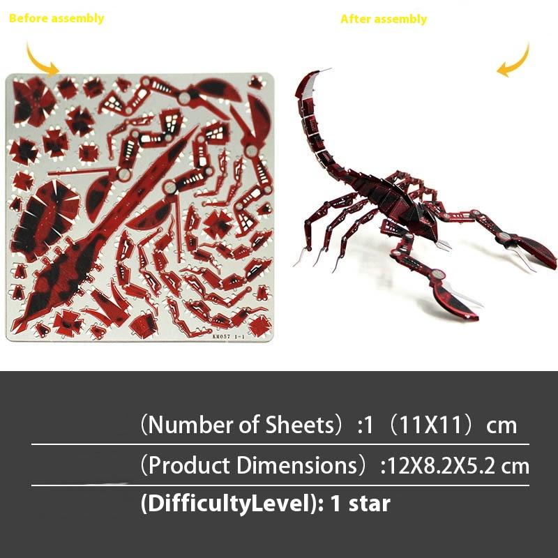 1 Set Jigsaw Puzzle Toys Insect Series Diy Mini Assembling 3D Metal Puzzle Color Dragonfly Model For Kids 14+ Adult Gift