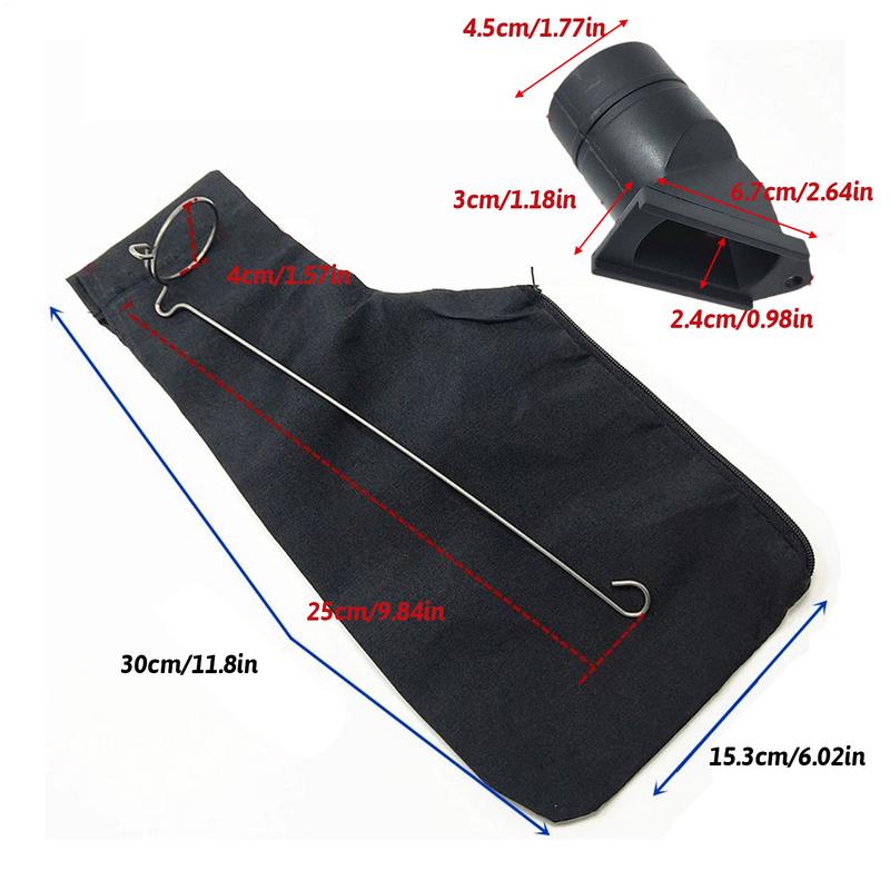 1 шт. Пылезащитный чехол-мешок 255 Торцовочная пила Ленточная шлифовальная машина Мешки для сбора пыли Электроинструменты Черная тканевая сумка для сбора