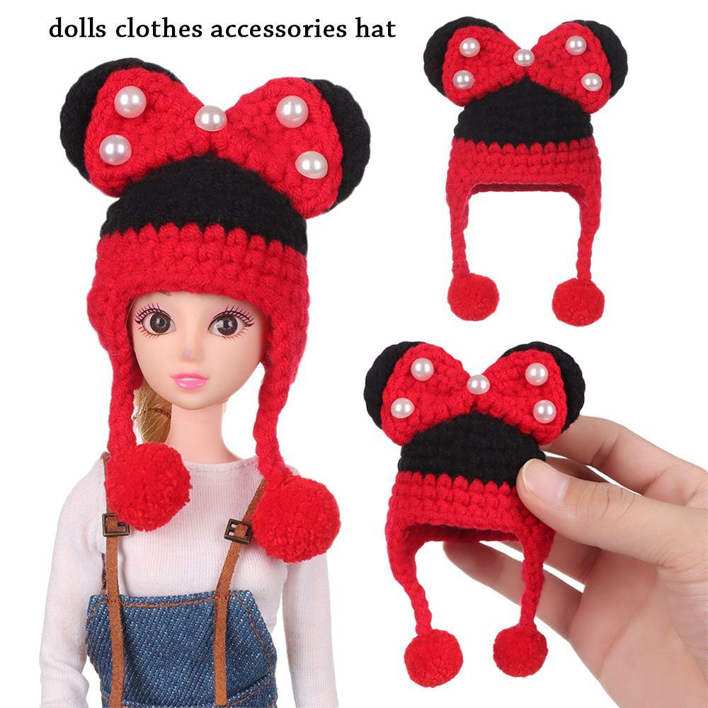 Clothes Accessories Fashion Cloth Cartoon Knitted Hats Doll Knitted Hat 1/12bjd Hat Animal Ear Caps