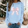 Women's Casual Fashion Printed Long Sleeve O-Neck Pullover Top Blouse