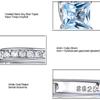 5 мм Nano Sky Blue Topaz Square 925 Sterling Silver Clip Earrings AAA White Round Zircon Women Earrings