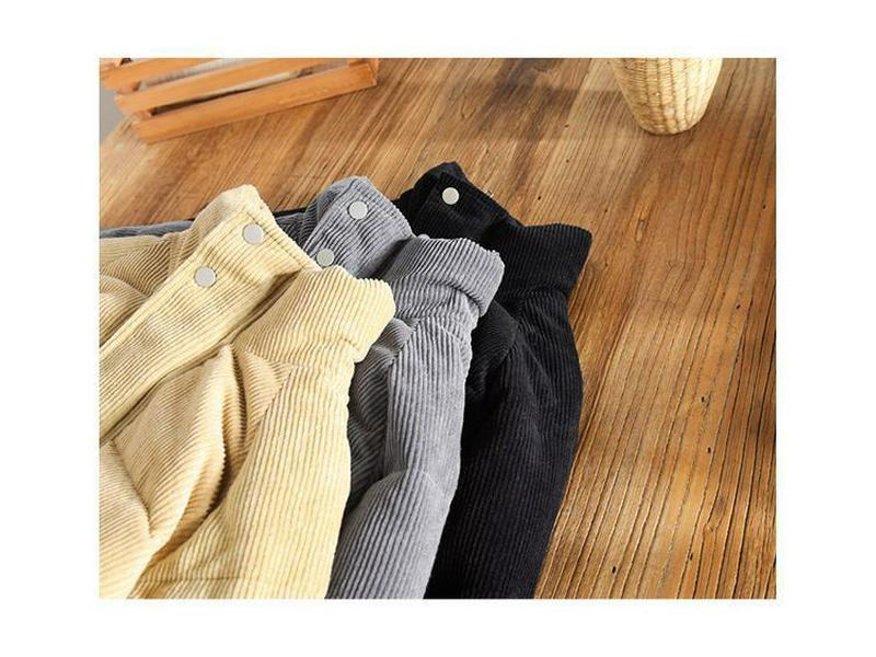 Мужская ретро вельветовая зимняя куртка - Толстая, теплая, однотонная, короткий силуэт