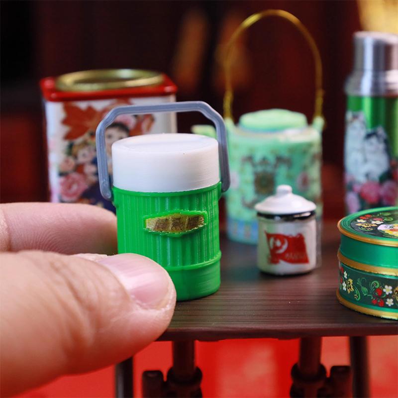 1 шт. кукольный домик термобутылки теплый чайник ланч-бокс миниатюрная модель для кукольных аксессуаров