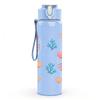 1PC Pink Crab Ocean Seamless Pattern 750ml Color Plastic Sports Water Bottle Leakproof Flip Straw Lid Suitable for Sports Office Home Use
