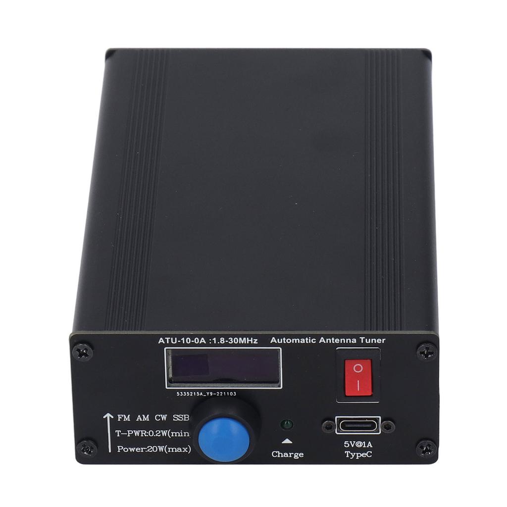 5V 1A Shortwave Antenna Tuner with USB Cable SSB CW FM AM Shortwave Power Meter 1.8‑30MHz