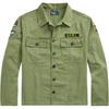 Polo Herringbone Twill Shirt Jacket Men Jackets Green 710965071-001