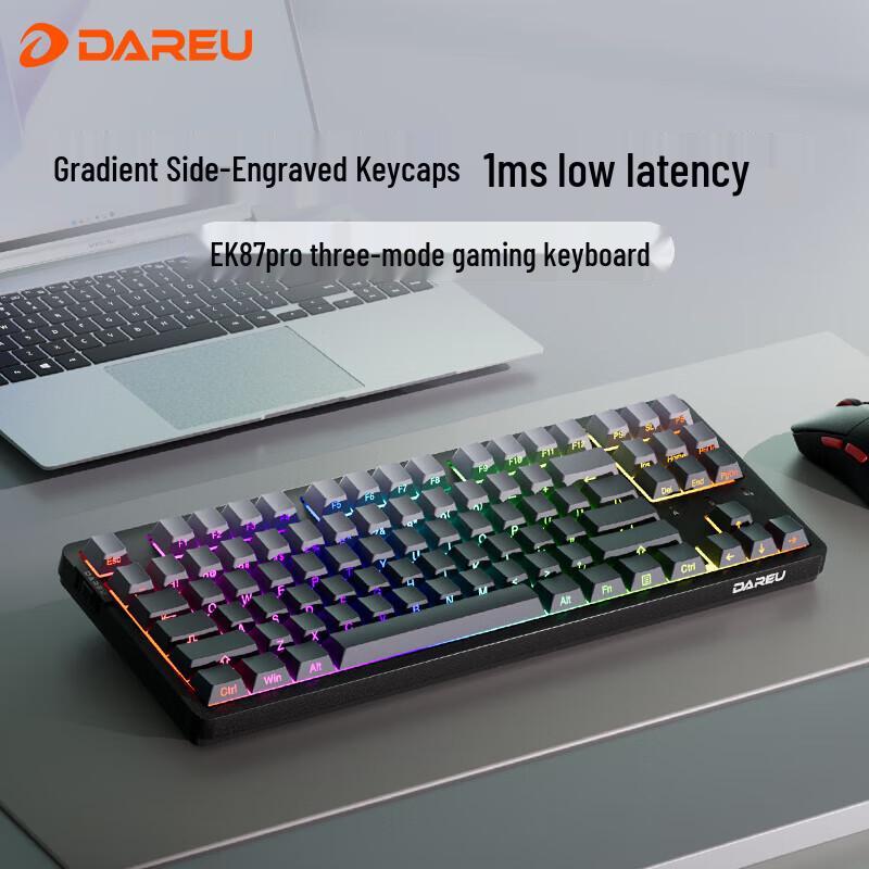Беспроводная механическая клавиатура DAREU EK87 Pro с 87 клавишами и тремя режимами подключения