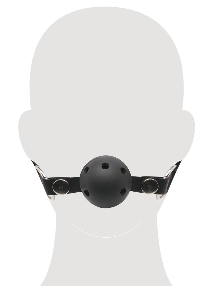 Fetish - Black Ball Mouth Gag with Breathing Holes