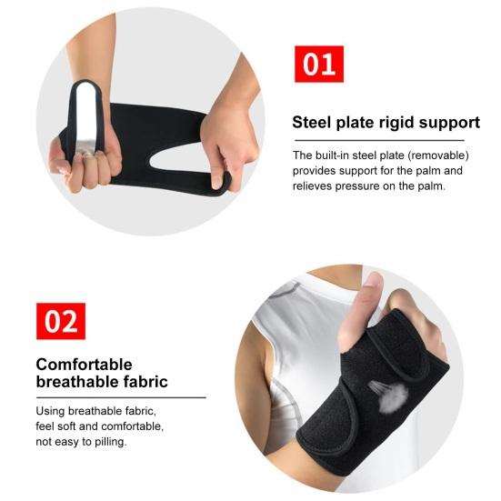 Wrist Brace for Carpal Tunnel Arthritis Pain Relief Wrist Wrap Support Adjustable Breathable Sports Wrist Guard