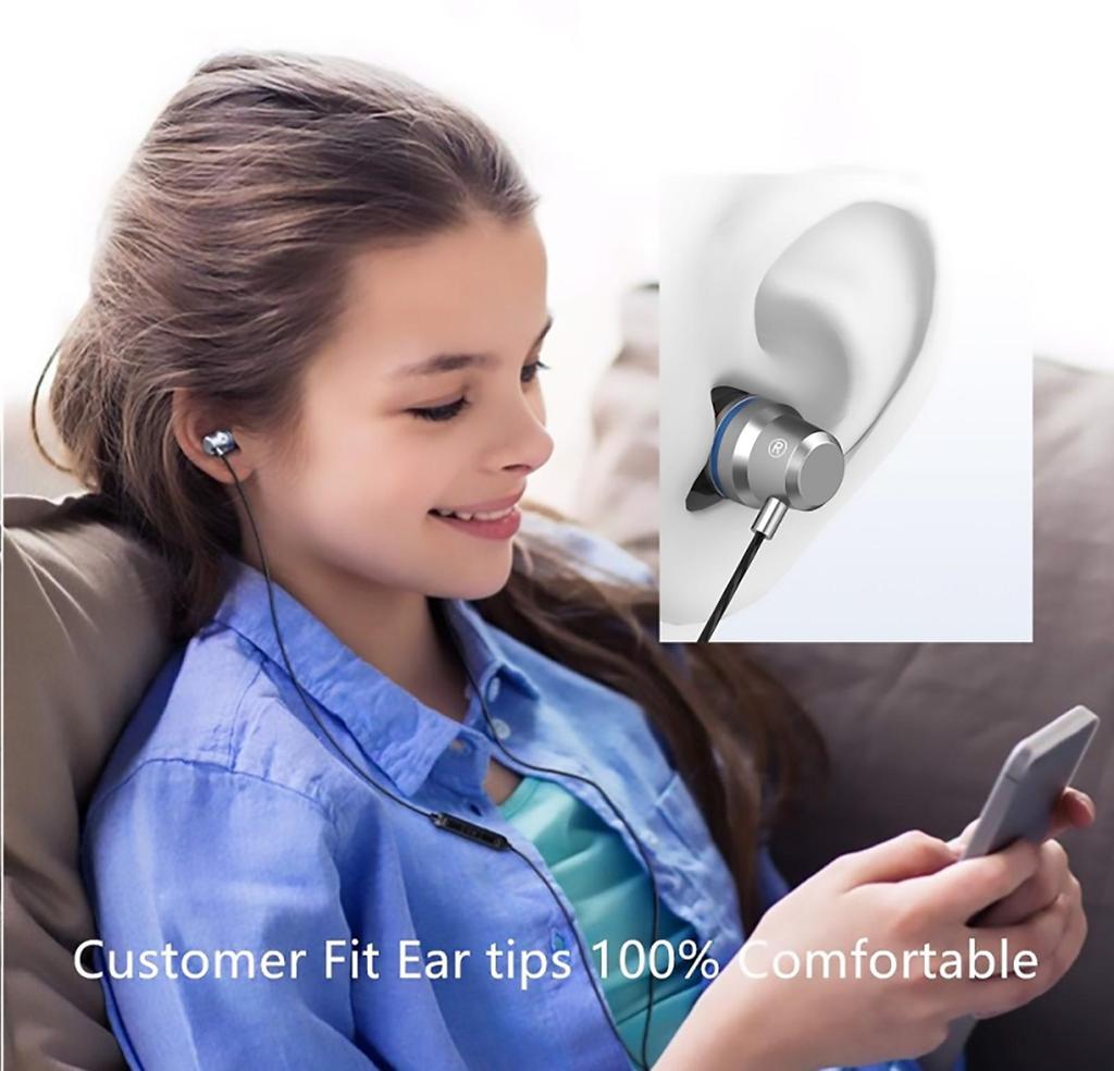 G 2 Wired Headset In-ear With Microphone Metal 9D Heavy Bass Fone  Ouvido Com Fio With Volume Control Phone Call Handsfre