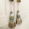 1Pc Golden Tassels Hanging Decoration Crafts Silk Fringe Tassel Keychains Brush DIY Decor for Bags Doors Curtain Bookmarks Keys
