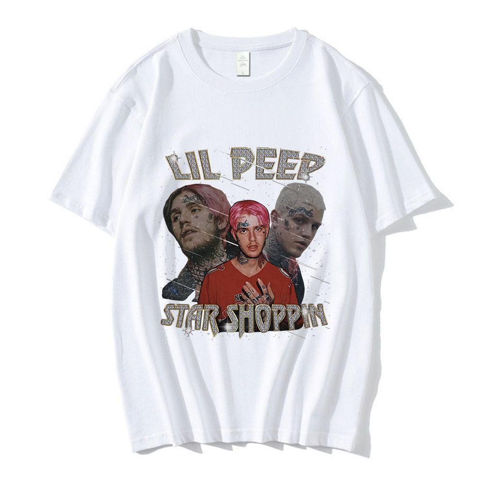 Графическая футболка унисекс с изображением рэпера Lil Peep, женская мода, винтажная футболка в стиле хип-хоп, для пар, повседневная, хлопковая, с коротким рукавом, оверсайз