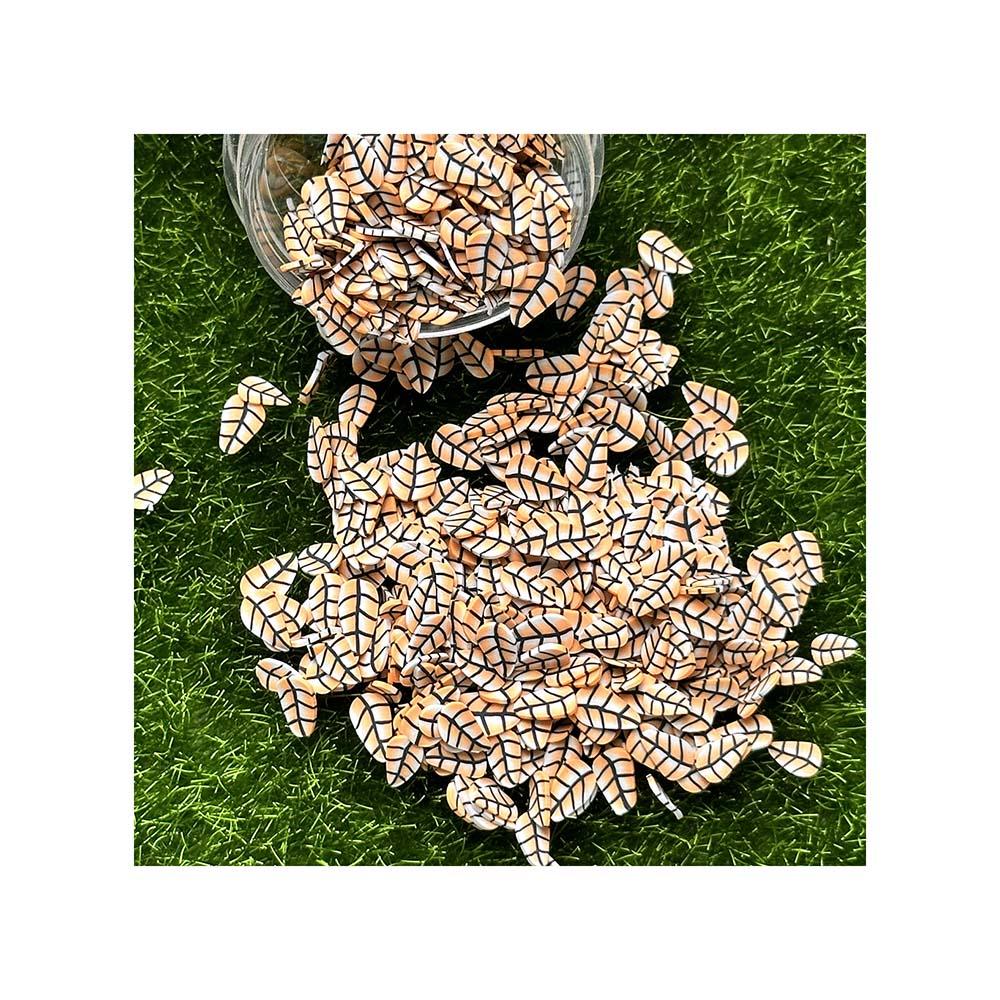 Spring Green Leaves Polymer Clays for DIY Crafts Plastic Klei Mud Particles Slime Filler Slices Accessories