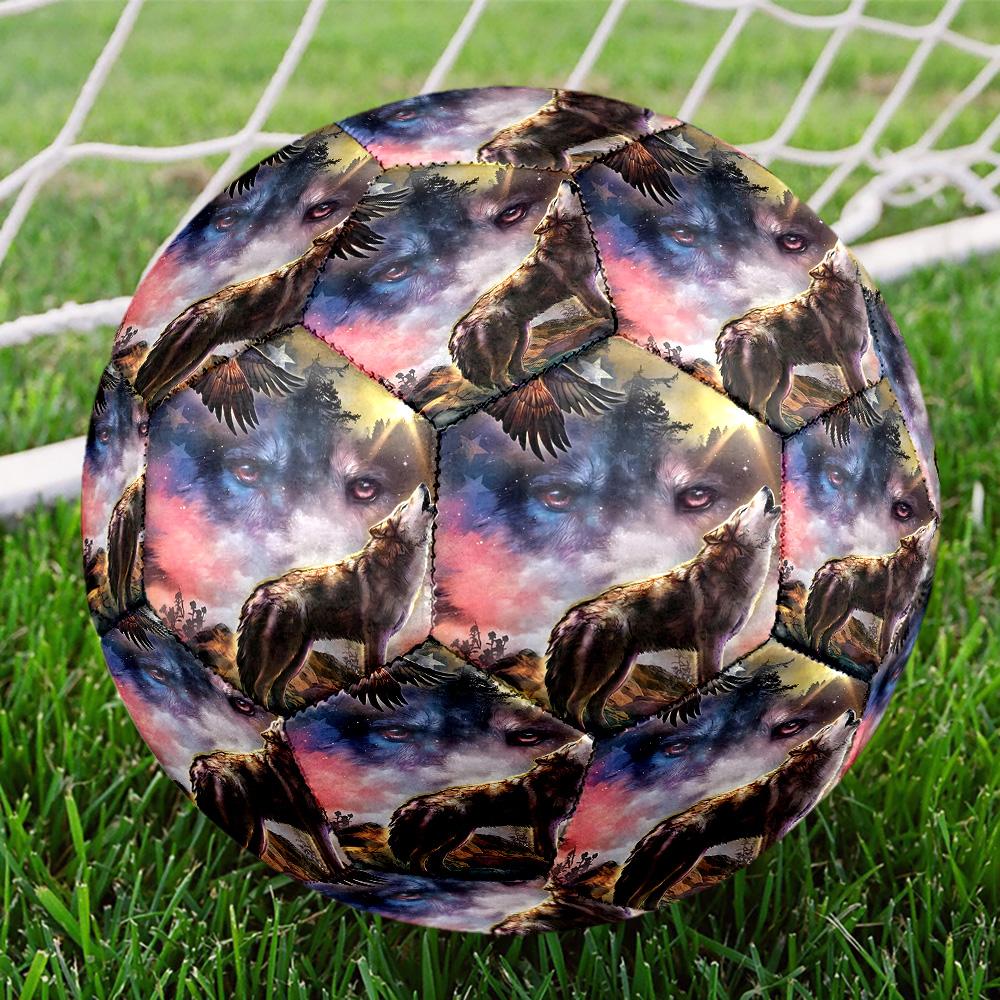 Indian Wolf Indoor Soccer Ball Size 5 Colorful All Ages Machine Stitched PVC Competition Ready Durable High-Bounce