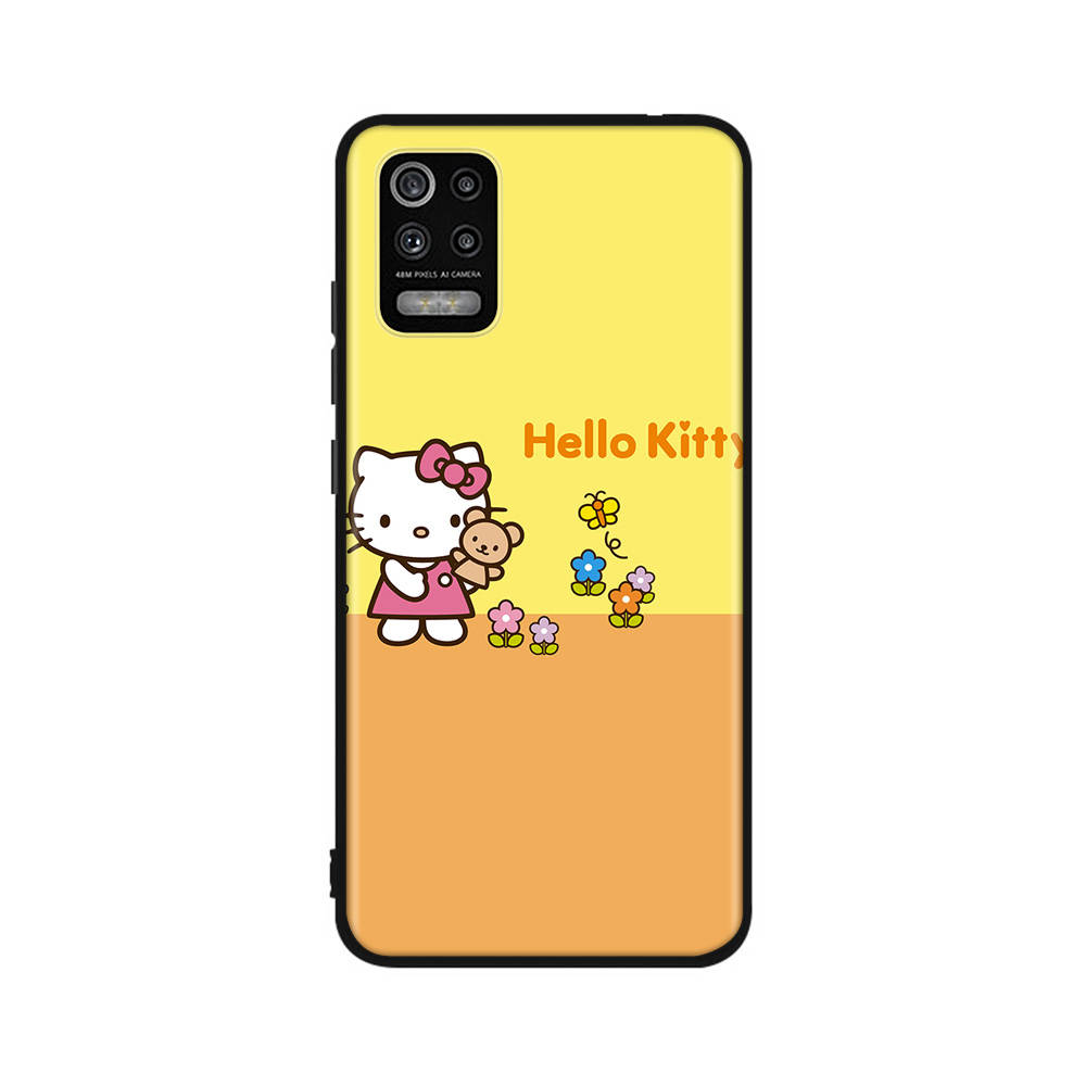 Чехол KT67 Hello Kitty Cartoon для Samsung A04 A14 A23 A34 A54 M23 M33 M52 M53 Realme 10 9 C30S C35 C55 VIVO Y02S Y21 Y33S Y51 X80 Pro Прозрачный чехол