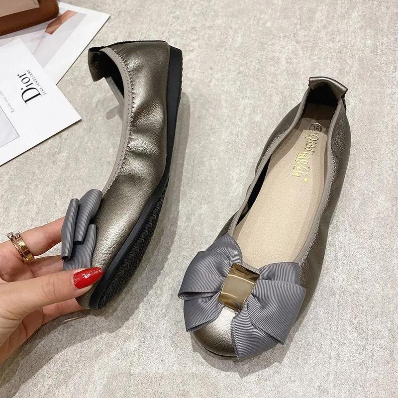 Модные женские балетки Butterfly Knot Ballet Flats Женские туфли из искусственной кожи для девочек Ballerina Ballet Flats Mary Jane Роскошные туфли