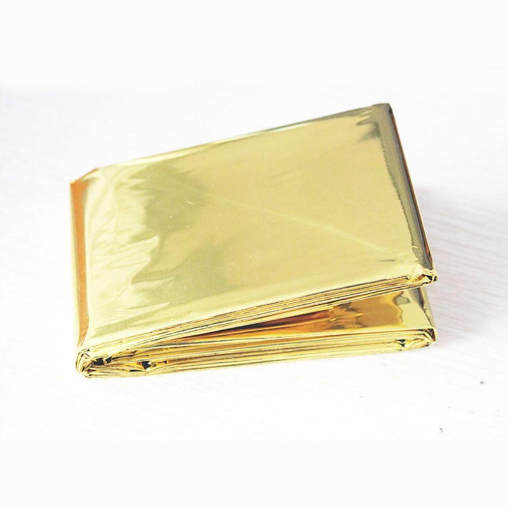 1 шт. Многоразовое аварийное одеяло Ветрозащитное фольгированное одеяло Одеяло от гипотермии Фольгированное термоодеяло Зима