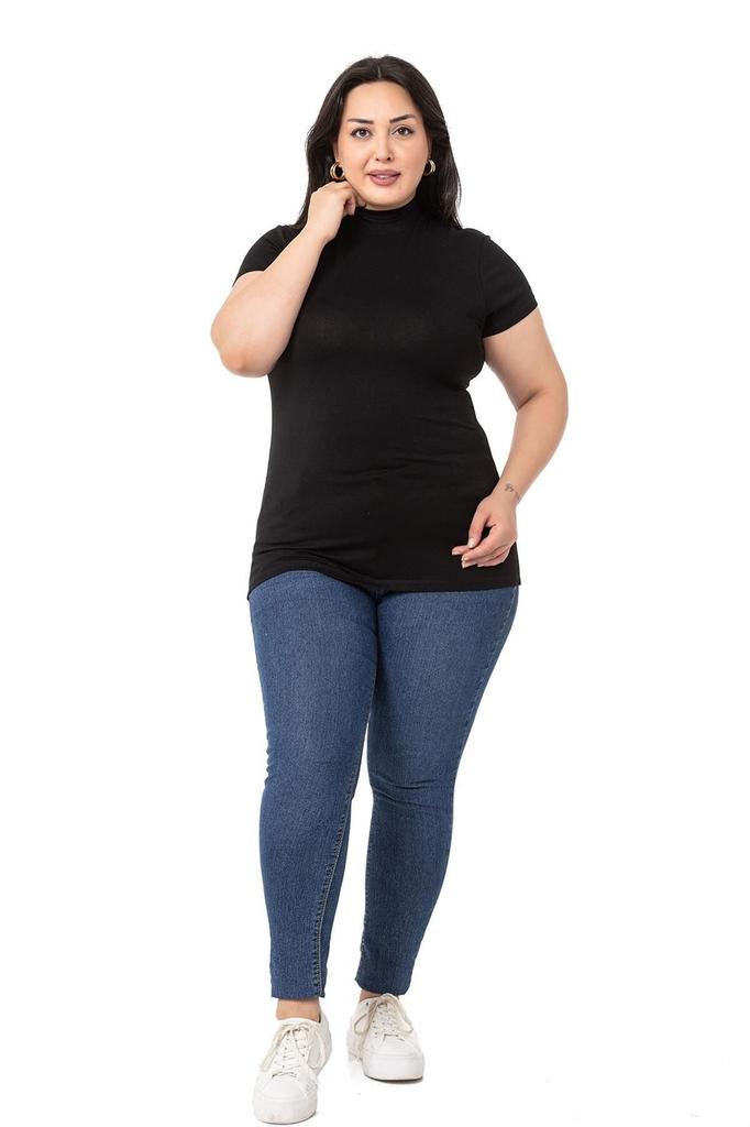 Женский стиль, боди большого размера, боди больших размеров, полуводолазка с коротким рукавом, вискозное боди изумрудного цвета