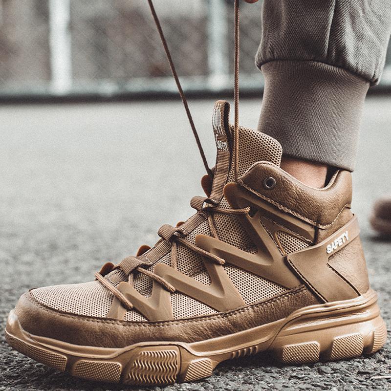 Lightweight Safety Shoes Boots Work Sneakers Steel Toe Shoes Indestructible Protection Shoes Men Puncture-Proof Work Shoes 2024