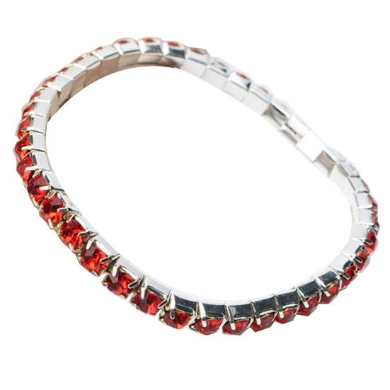 Роскошный женский однорядный браслет с инкрустацией стразами, эластичный браслет, ювелирные изделия