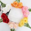 5 Pcs Artificial Faux Silk Carnation Picks 11.4" Fake Carnation Flowers with Stem for Wedding Home Table Centerpieces Floral Arrangement Decor