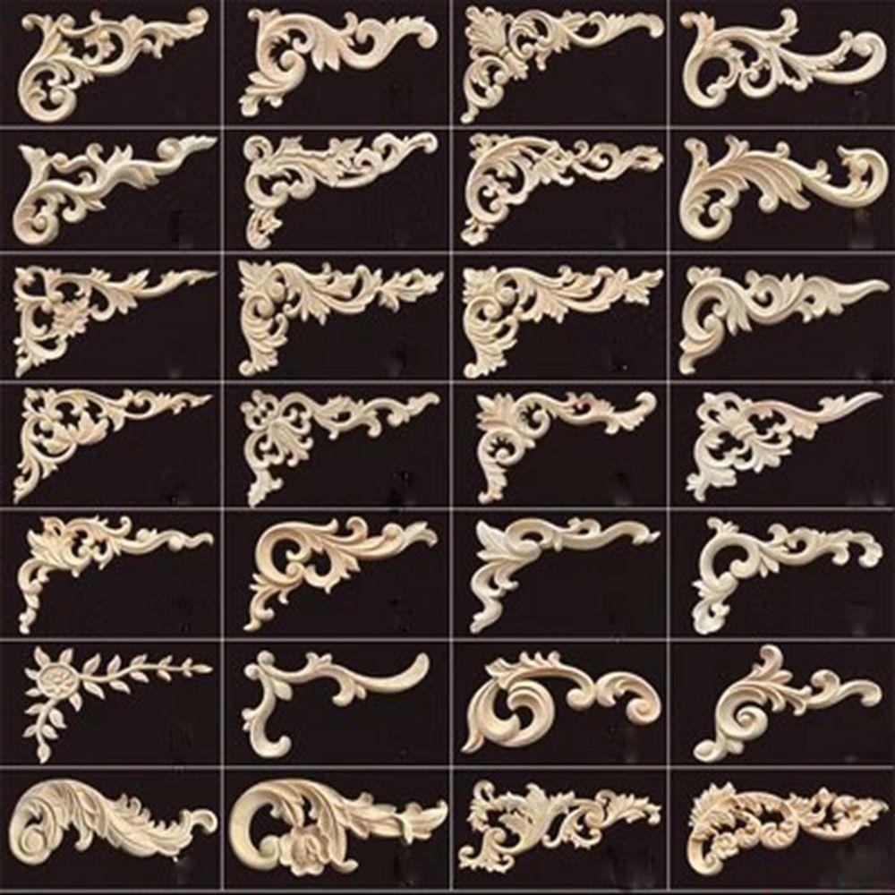 Натуральные цветочные деревянные фигурки, ремесла, резьба по дереву в разных стилях, декоративное украшение на стену, дверь