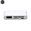 Type C Card Reader USB C OTG USB 2.0 Hub/TF/SD Card Reader, 4-IN-1 USB 3.1 with Micro USB Charging Port for MacBook Chromebook
