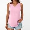 Женская мода повседневная облегающая безрукавка с V-образным вырезом футболка топ