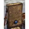 Кожаный журнал Book Of Shadows с замком из полудрагоценных камней, 200 страниц