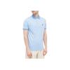 Polo Ralph Lauren SS22 Color Block Striped Logo Вышитая рубашка поло с коротким рукавом Мужские топы Синий 710830550-002