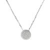 [Onoma] Onm 92.5 Silver Circle Cubic Necklace Dk09 (37328273)