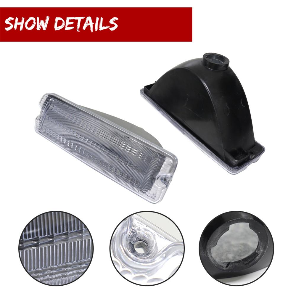 Car Front Bumper Parking Light Housing Shells For Dodge D150 D250 D350 W150 W250 W350 Ramcharger 1991 1992 1993 No Bulb