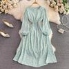 Early Autumn Simple Long Sleeves Elegant Graceful Dress